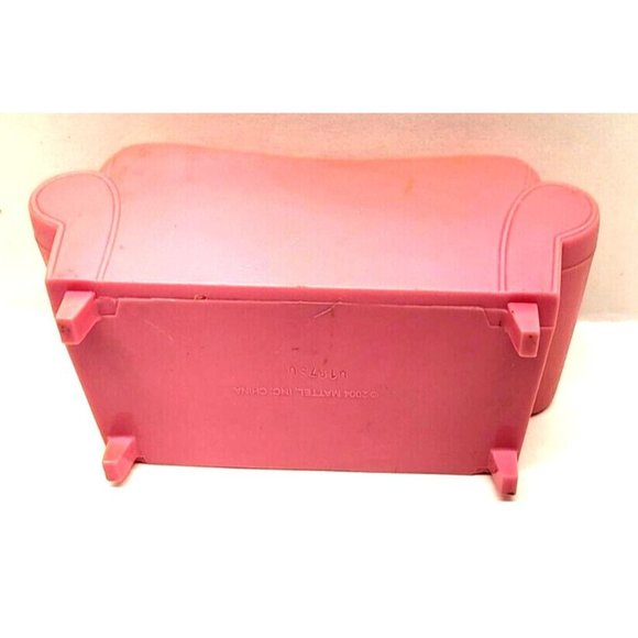 2005 FISHER PRICE Loving Family Dollhouse 5 5/8" PINK COUCH SOFA Living Room - Picture 5 of 7